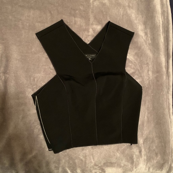 Brand new rag & bone black crop top xxs - Picture 3 of 9